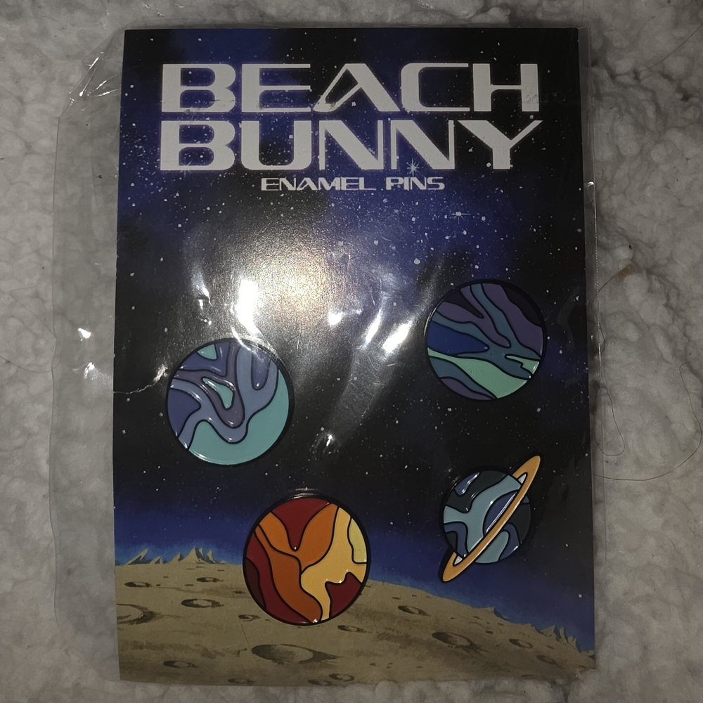 Beach Bunny Emotional Creature Cosmic Enamel Planet Pins Set - Limited Edition